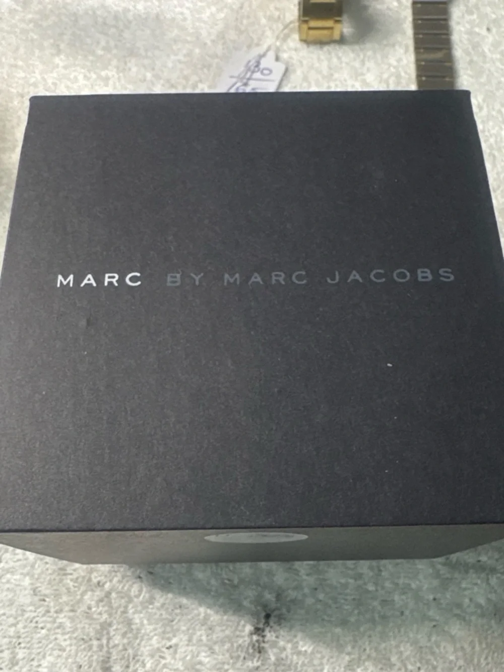 #205 Marc Jacobs Two-Tone Cuff Watch in Blue Dial and Pink Strap